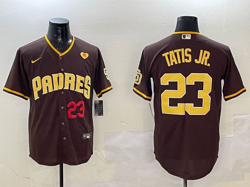 Men San Diego Padres 23 Tatis jr Brown Game 2025 Nike MLB Jersey style 10